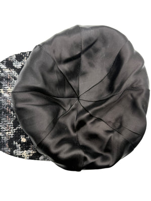 Chanel Black Tweed Hat - Medium