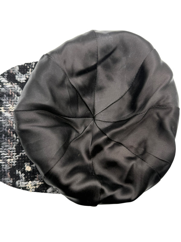 Chanel Black Tweed Hat - Medium