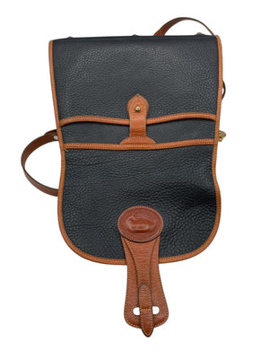 Dooney & Bourke Blue All Weather Leather Crossbody Bag W/ Matching Wallet, Keychain & Coin purse