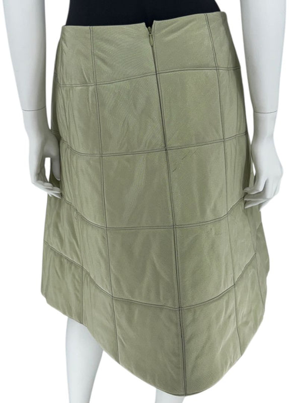 Chanel Identification 00's Quilted Pistachio Green Skirt - Size 42