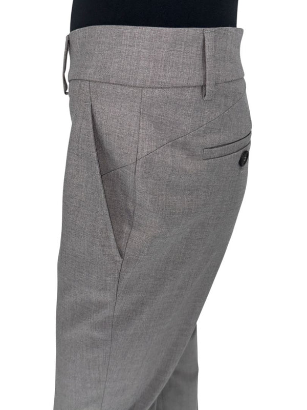 Brunello Cucinelli Grey Virgin Wool Trousers - Size IT44