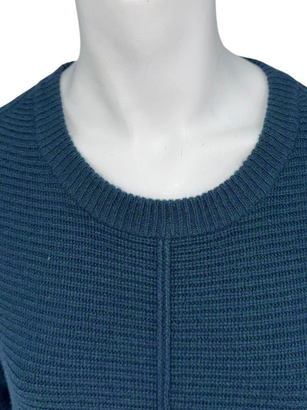 Proenza Schouler Blue Wool & Cashmere Ribbed Knit Dress - Medium