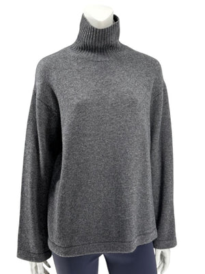 S MaxMara Charcoal Wool-Cashmere Turtleneck Sweater – Size S