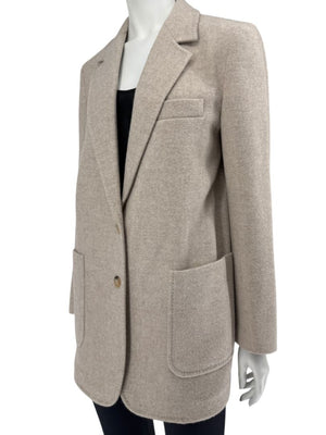 Max Mara Bronze-Gold Wool-Blend Blazer – Size IT 44