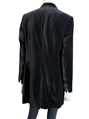 Akris Punto Black Velvet Single-Breasted Blazer – Size 10