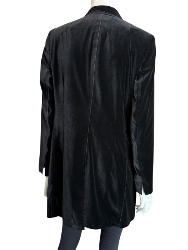 Akris Punto Black Velvet Single-Breasted Blazer – Size 10