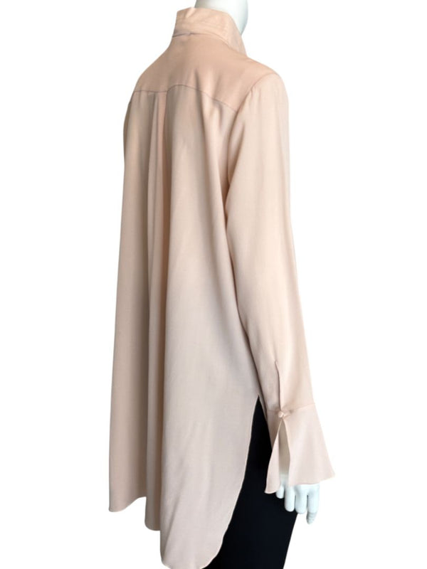 Chloé Soft Pink Silk High Neck Blouse – FR 40 (US 8)