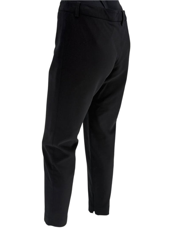 Alexander McQueen Black Wool-Cotton Blend Slim Pants with Ankle Zips – Size IT 46 (US 10)