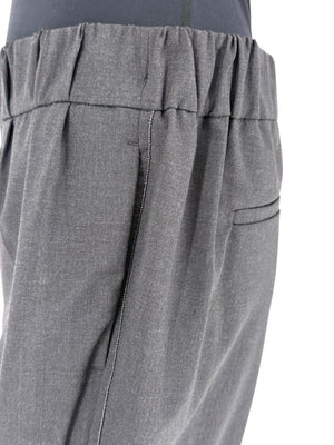 Brunello Cucinelli Charcoal Grey 100% Silk Pants – Size IT 44 / US 8