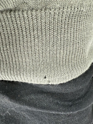 Burberry London Sage Green Merino Wool Military Sweater – Mens Size S