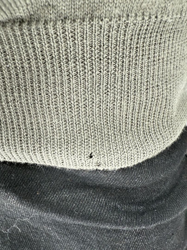 Burberry London Sage Green Merino Wool Military Sweater – Mens Size S