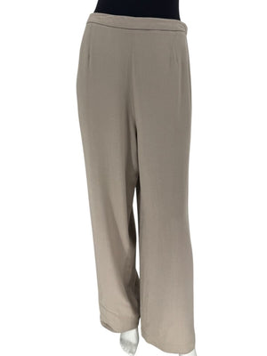 Oscar by Oscar de la Renta Taupe Embroidered Pantsuit – Size 14