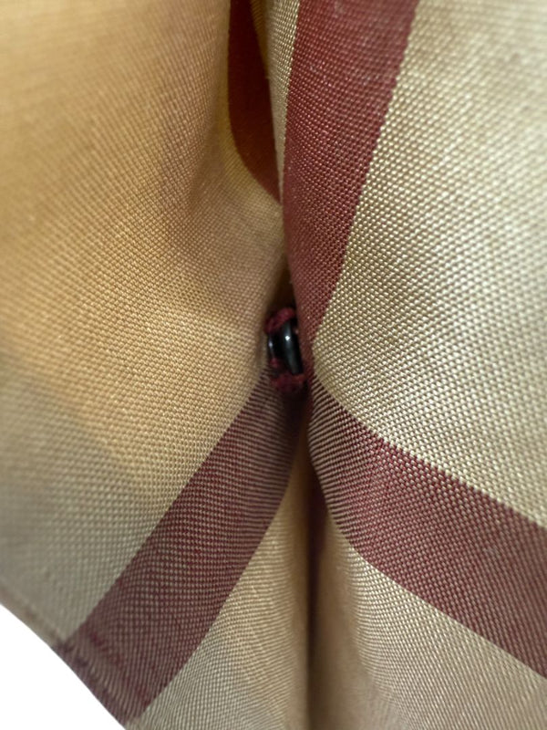Burberry London Women’s Beige Nova Check Silk Blazer – Size XL