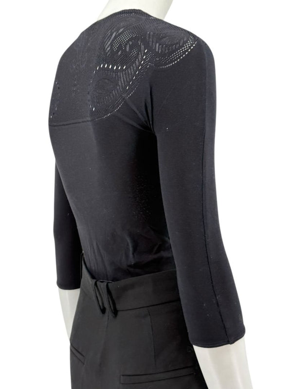 Wolford “Karlie” Black String Bodysuit – Size XS