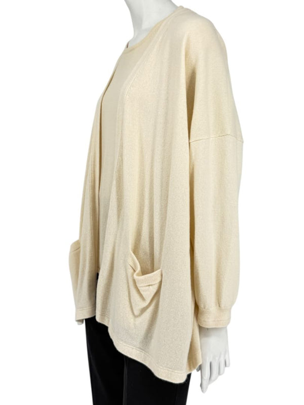 Shamask Ivory Cashmere Twin Set – Size 1