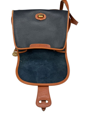 Dooney & Bourke Blue All Weather Leather Crossbody Bag W/ Matching Wallet, Keychain & Coin purse