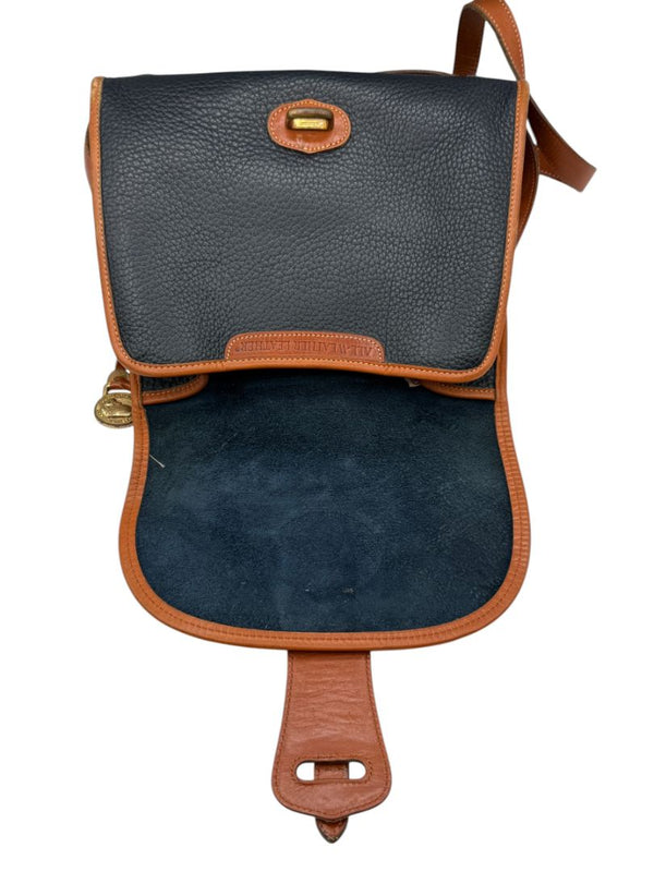 Dooney & Bourke Blue All Weather Leather Crossbody Bag W/ Matching Wallet, Keychain & Coin purse