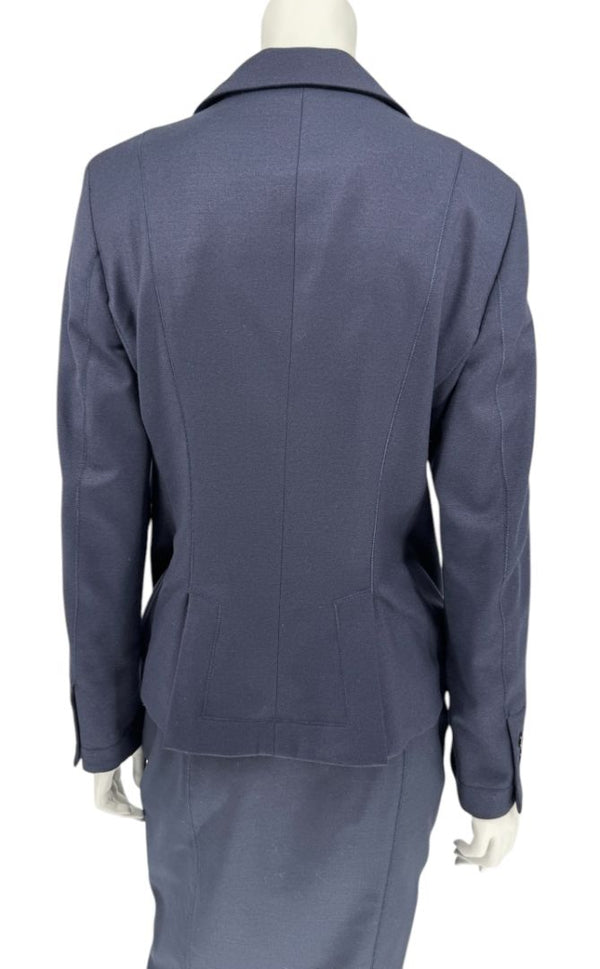 Les Copains Blue Label Navy Wool Skirt Suit – Size IT 44 / 46 (US 10 / 12)