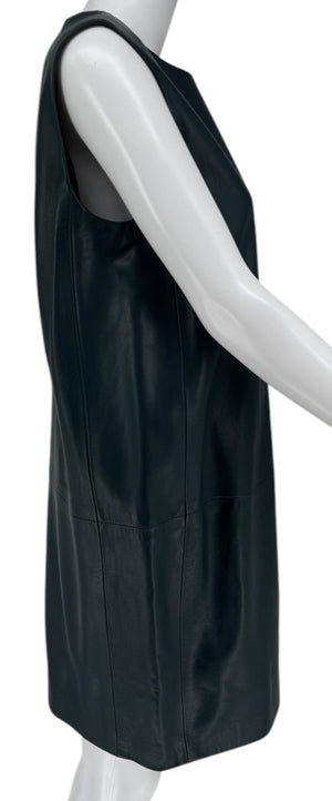 Lanvin Blue Leather Mini Dress - Size 38