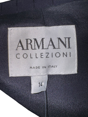 Armani Collezioni Navy Pinstripe Wrap Pantsuit – Made in Italy – Size 14