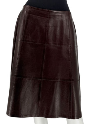 Chanel Chocolate Brown Lambskin Skirt – Size 42