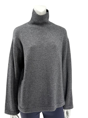 S MaxMara Charcoal Wool-Cashmere Turtleneck Sweater – Size S