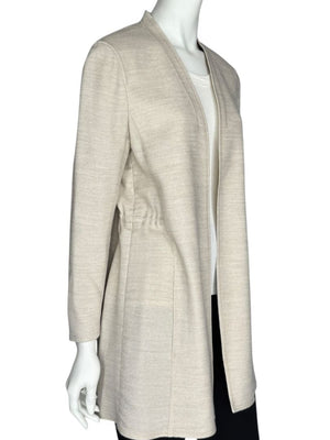Akris Beige Open-Front Long Jacket – Size US 10