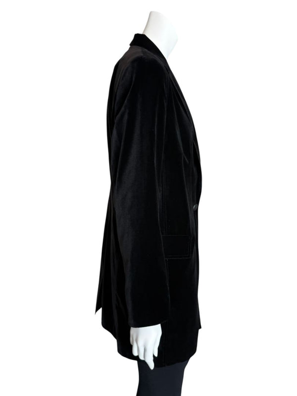 Akris Punto Black Velvet Single-Breasted Blazer – Size 10