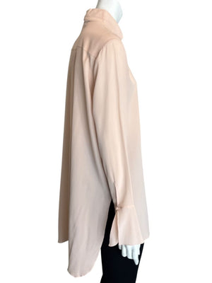 Chloé Soft Pink Silk High Neck Blouse – FR 40 (US 8)