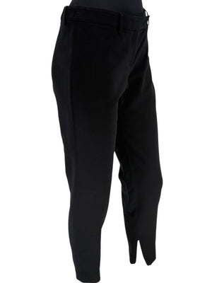 Alexander McQueen Black Wool-Cotton Blend Slim Pants with Ankle Zips – Size IT 46 (US 10)