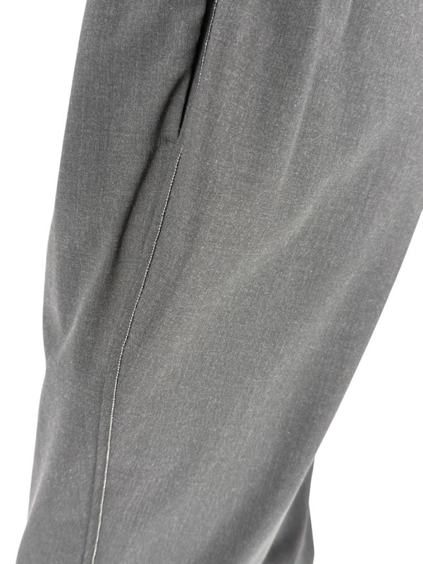 Brunello Cucinelli Charcoal Grey Wool-Blend Pants – Size IT 44 / US 8