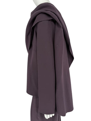 Ron Leal Aubergine Wool-Blend Two-Piece Set – Size 12