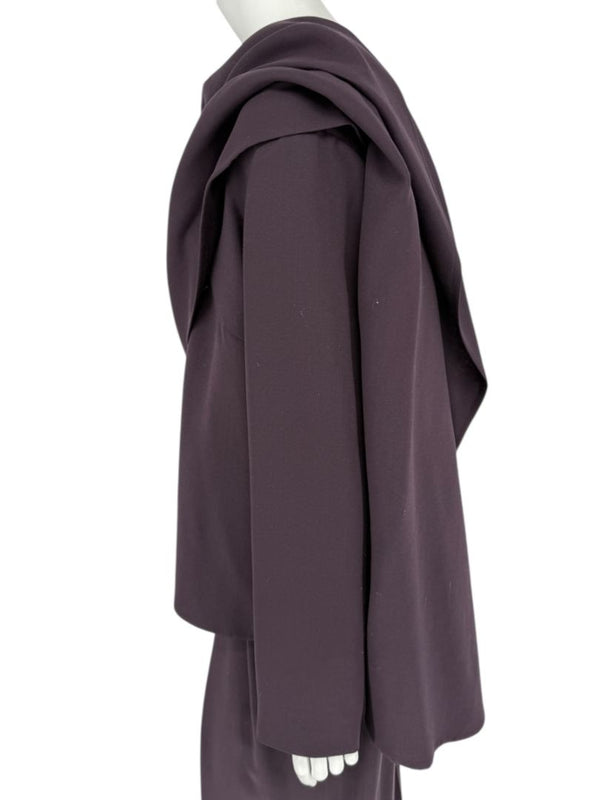 Ron Leal Aubergine Wool-Blend Two-Piece Set – Size 12