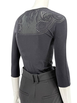 Wolford “Karlie” Black String Bodysuit – Size XS