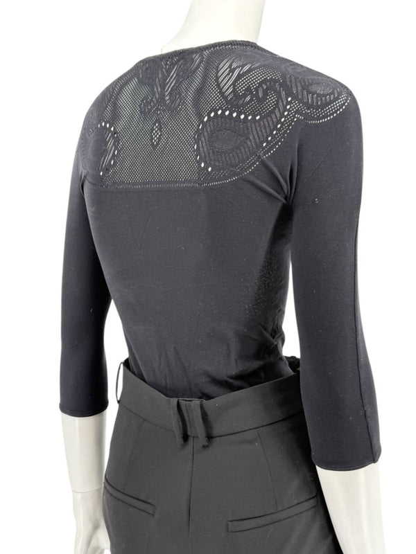 Wolford “Karlie” Black String Bodysuit – Size XS
