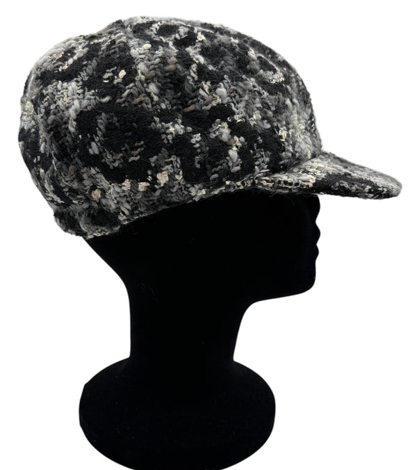 Chanel Black Tweed Hat - Medium