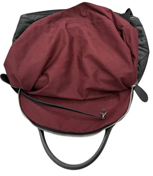 Chanel Black Quilted Coated Canvas Vertical Sport Weekender Bag