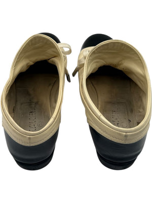Chanel Cap-Toe Leather Sneakers in Beige and Black – Size 41
