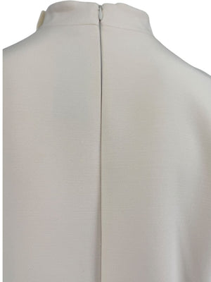 CHRISTIAN DIOR Ivory Wool-Silk Dress with Heart Appliqué - Size 10