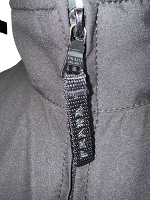 Prada Black Nylon Longline Technical Jacket – Size IT 44 (US 8)