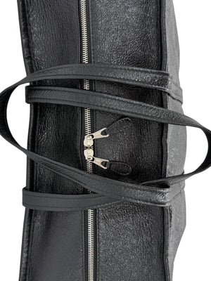Balenciaga Black Arena Leather Bazar Shopper Tote Bag - XL