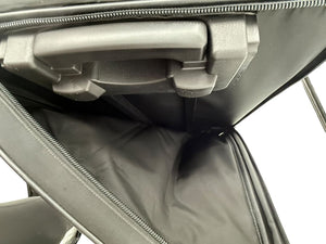 Prada Black Nylon Rolling Suitcase with Saffiano Leather Trim – 26.5" x 17.5" x 9.5"
