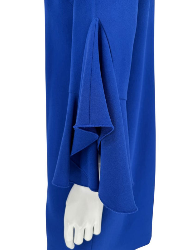 Elie Tahari Cobalt Blue Bell-Sleeve Shift Dress – Size 10