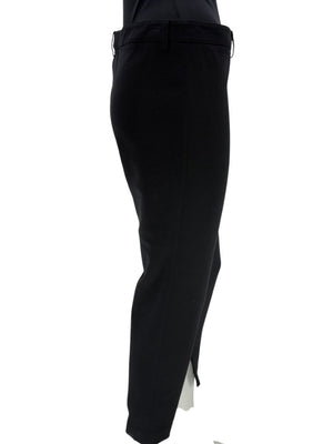 Alexander McQueen Black Wool-Cotton Blend Slim Pants with Ankle Zips – Size IT 46 (US 10)