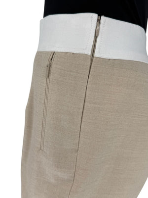 Akris-Bergdorf Goodman Beige Wool Blend Cropped Pants – Size IT 42