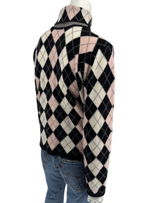 Pringle of Scotland 100% Cashmere Argyle Turtleneck Sweater – Size XL