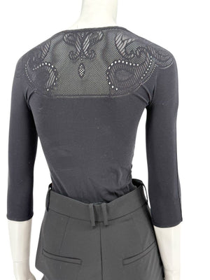 Wolford “Karlie” Black String Bodysuit – Size XS