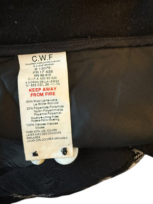 Burberry Women’s Black & White Plaid Wool Skirt – Size XS/S