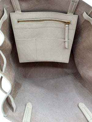 Celine Chalk Soft-Grained Calfskin Cabas Phantom Tote