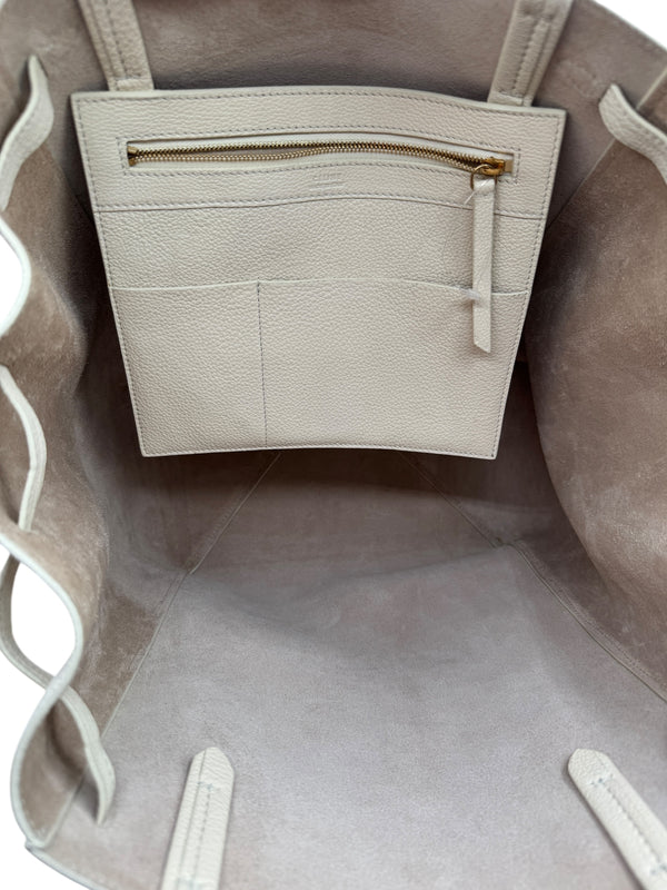 Celine Chalk Soft-Grained Calfskin Cabas Phantom Tote